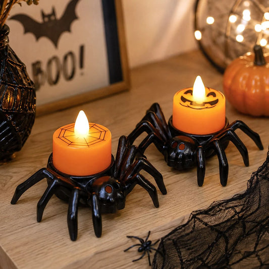 Lumanare Electrica Paianjen Pentru Halloween, 5 Cm