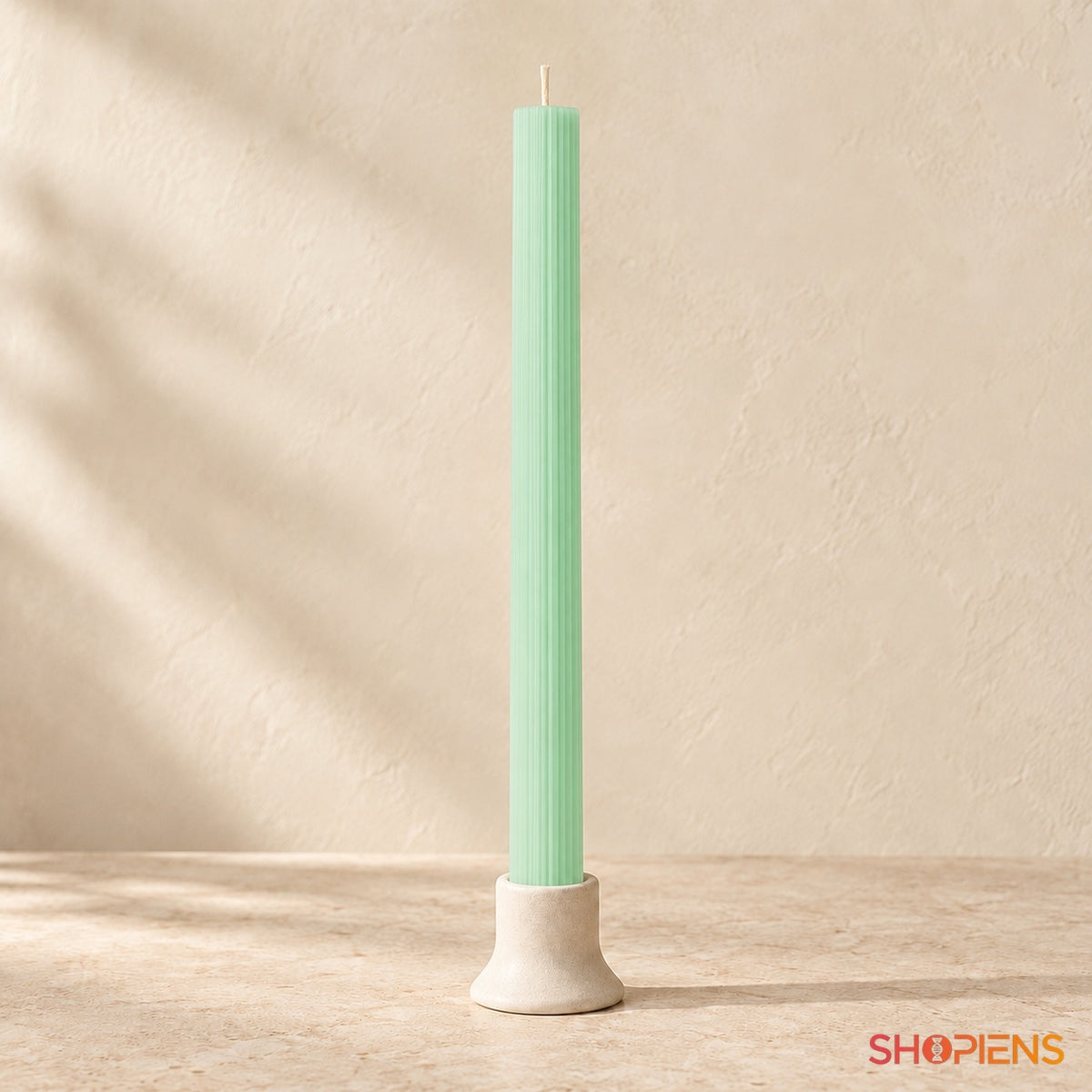 Lumânare Verde Mentă cu Aromă de Zambilă, 23 cm
