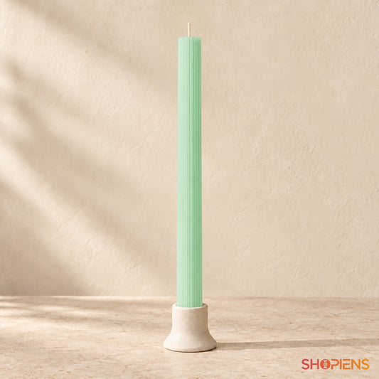 Lumânare Verde Mentă cu Aromă de Zambilă, 23 cm
