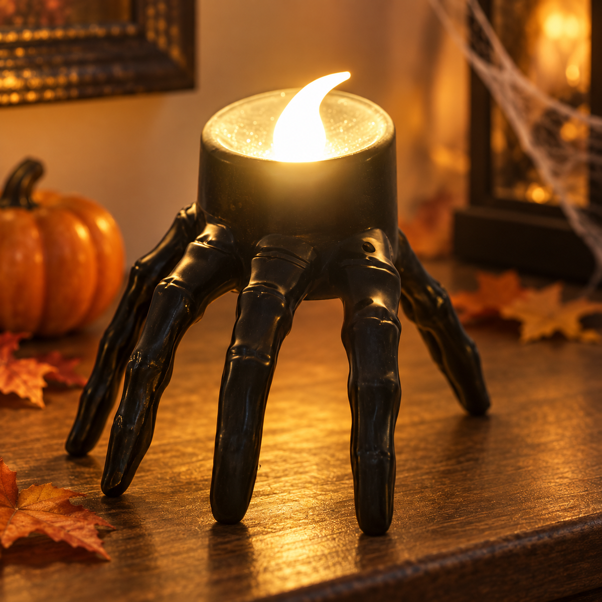 Mana Horror Bronz Cu Flacara LED, 8 Cm - Shopiens