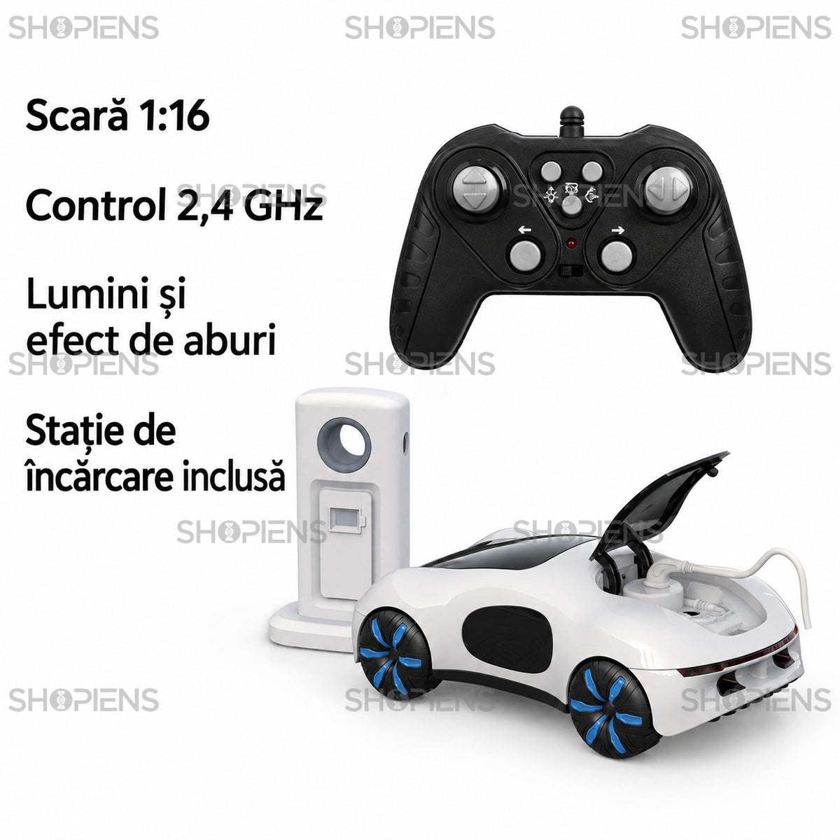 Mașină cu telecomandă și stație de încărcare | Shopiens