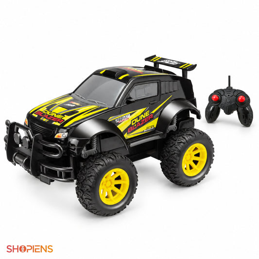 Mașină Dune Blazer neagră și galbenă cu telecomandă, 1:18 | Shopiens