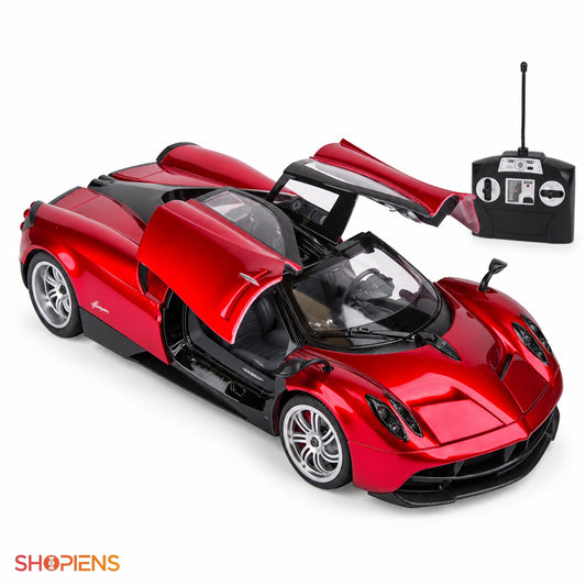 Mașină Huayra roșie și neagră cu telecomandă, 1:14 | Shopiens