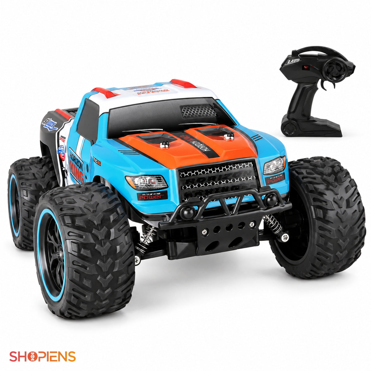 Mașină off-road albastră cu telecomandă și suspensii, 1:10 | Shopiens