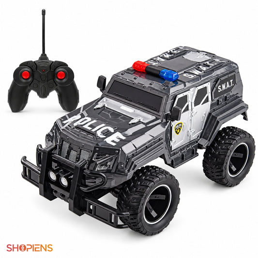 Mașină off-road de poliție cu telecomandă, lumini și sunete, 1:14 | Shopiens