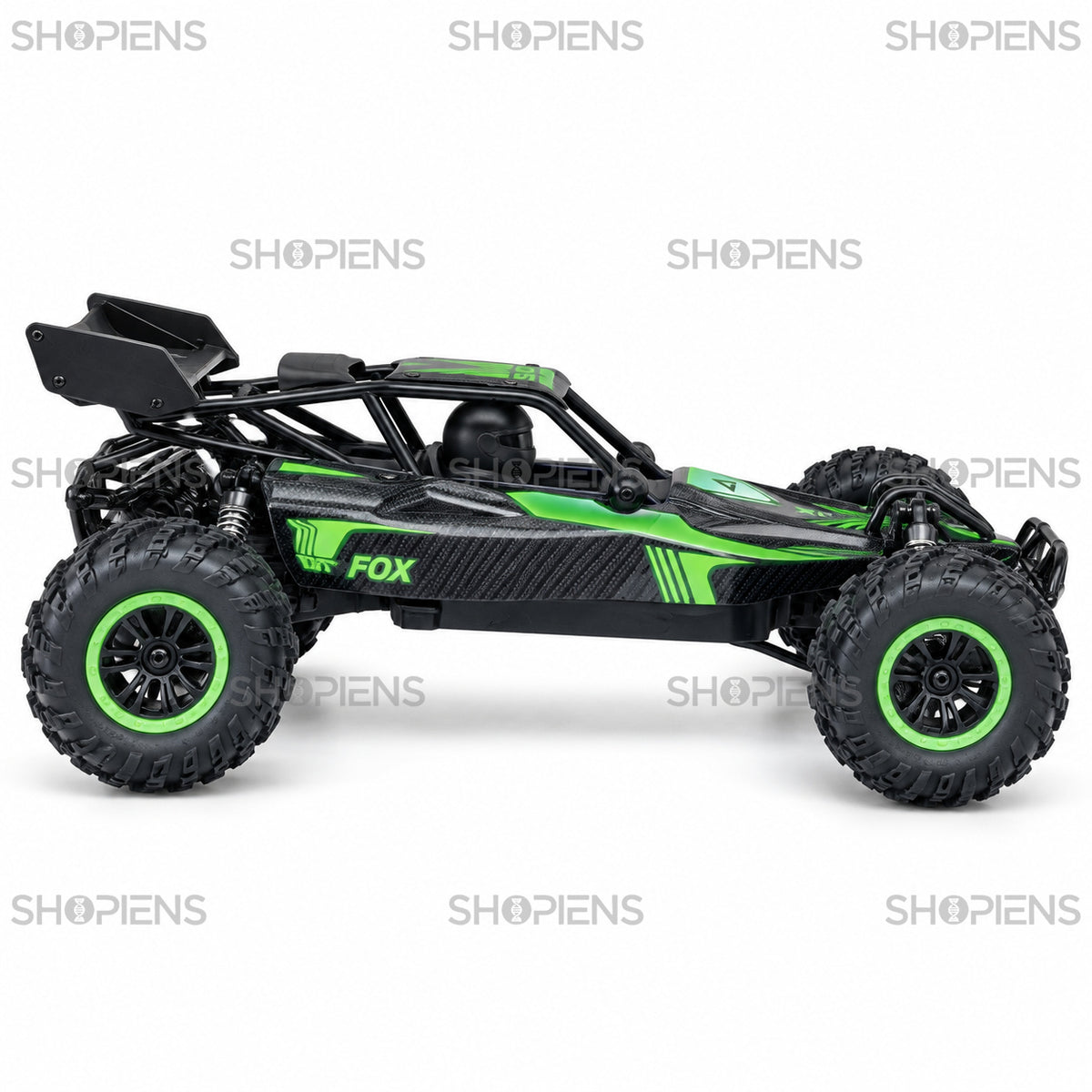 Mașină Vanguard neagră și verde cu telecomandă, 1:10 | Shopiens