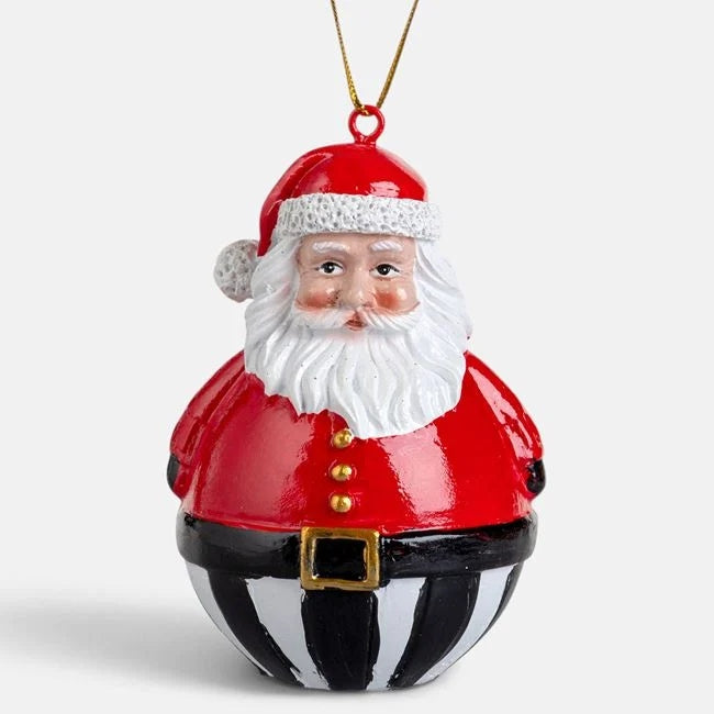 Moș Crăciun rotund în costum roșu, 11 cm, vedere produs | Shopiens®
