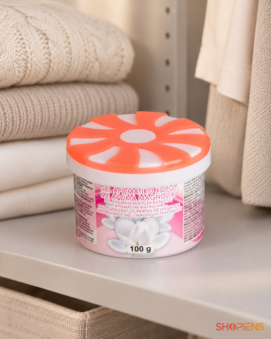 Odorizant cu gel și parfum de magnolie, 100 g – utilizare în dormitor – Shopiens