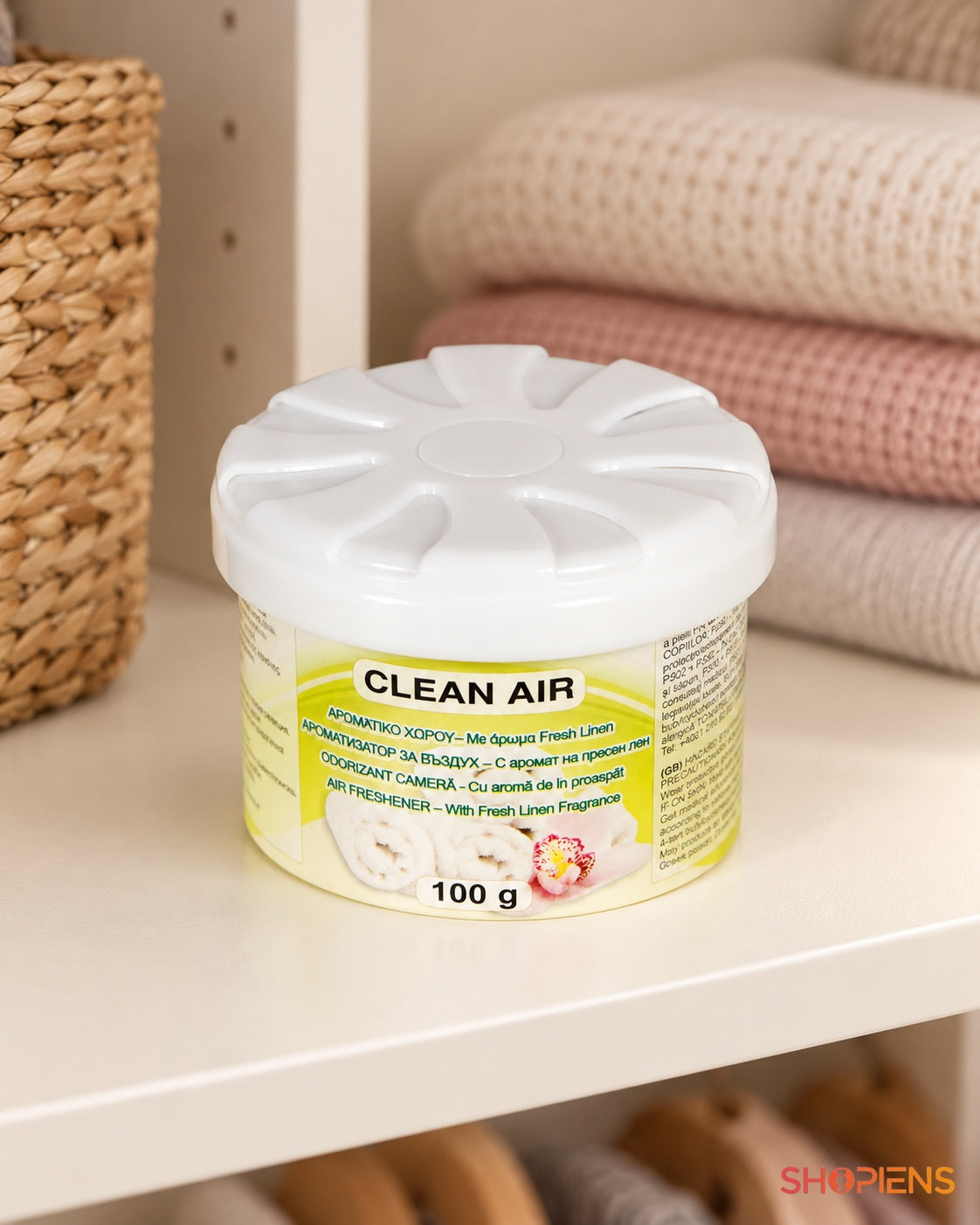 Odorizant gel Fresh Linen, 100 g – utilizare în dormitor – Shopiens