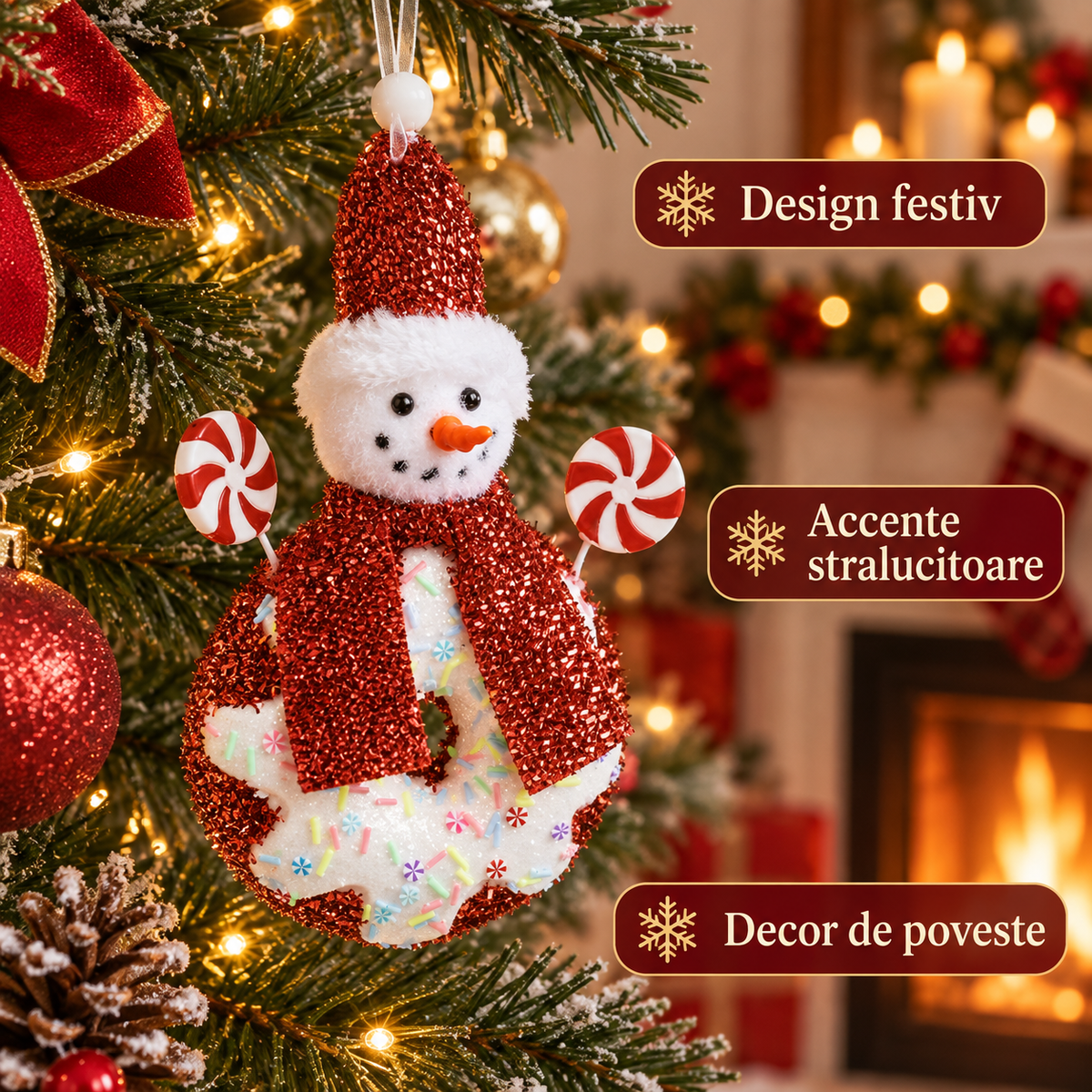 Om De Zapada Donut, Ornament De Craciun, 22 Cm - avantaje - Shopiens