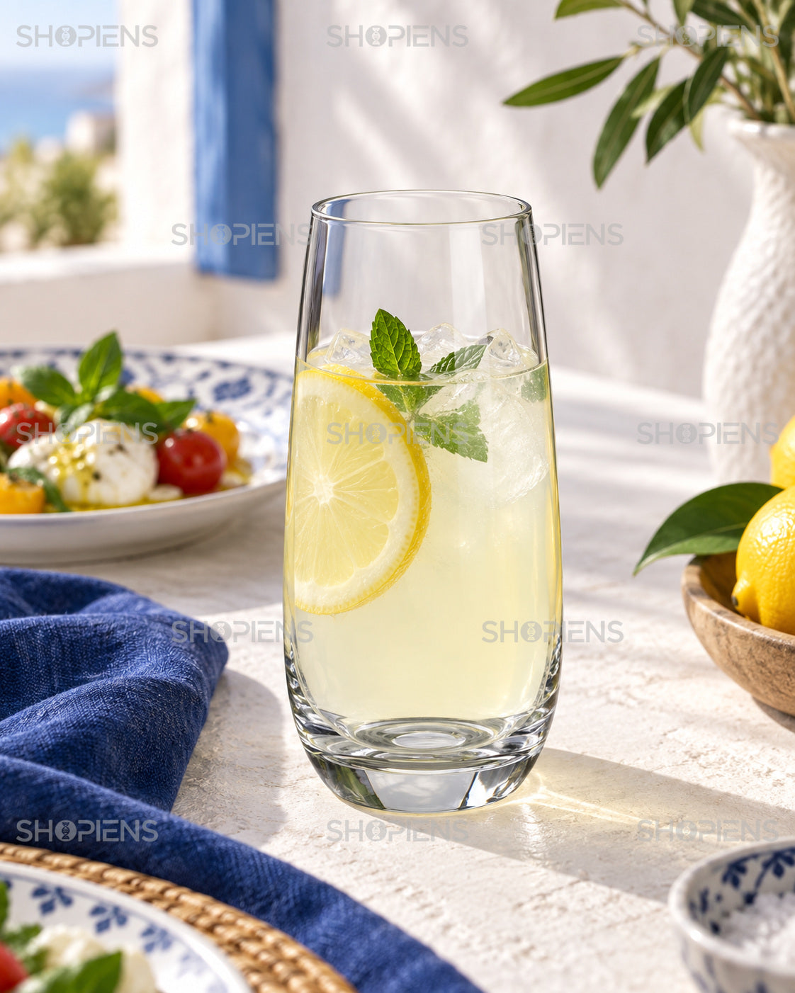 3 pahare înalte cu linii simple, 490 ml