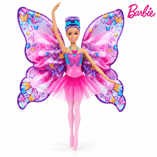 Păpușă Barbie balerină cu aripi de fluture | Shopiens