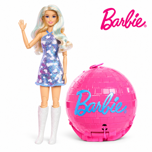 Păpușă Barbie Roll and Reveal Pop Star cu accesorii muzicale | Shopiens