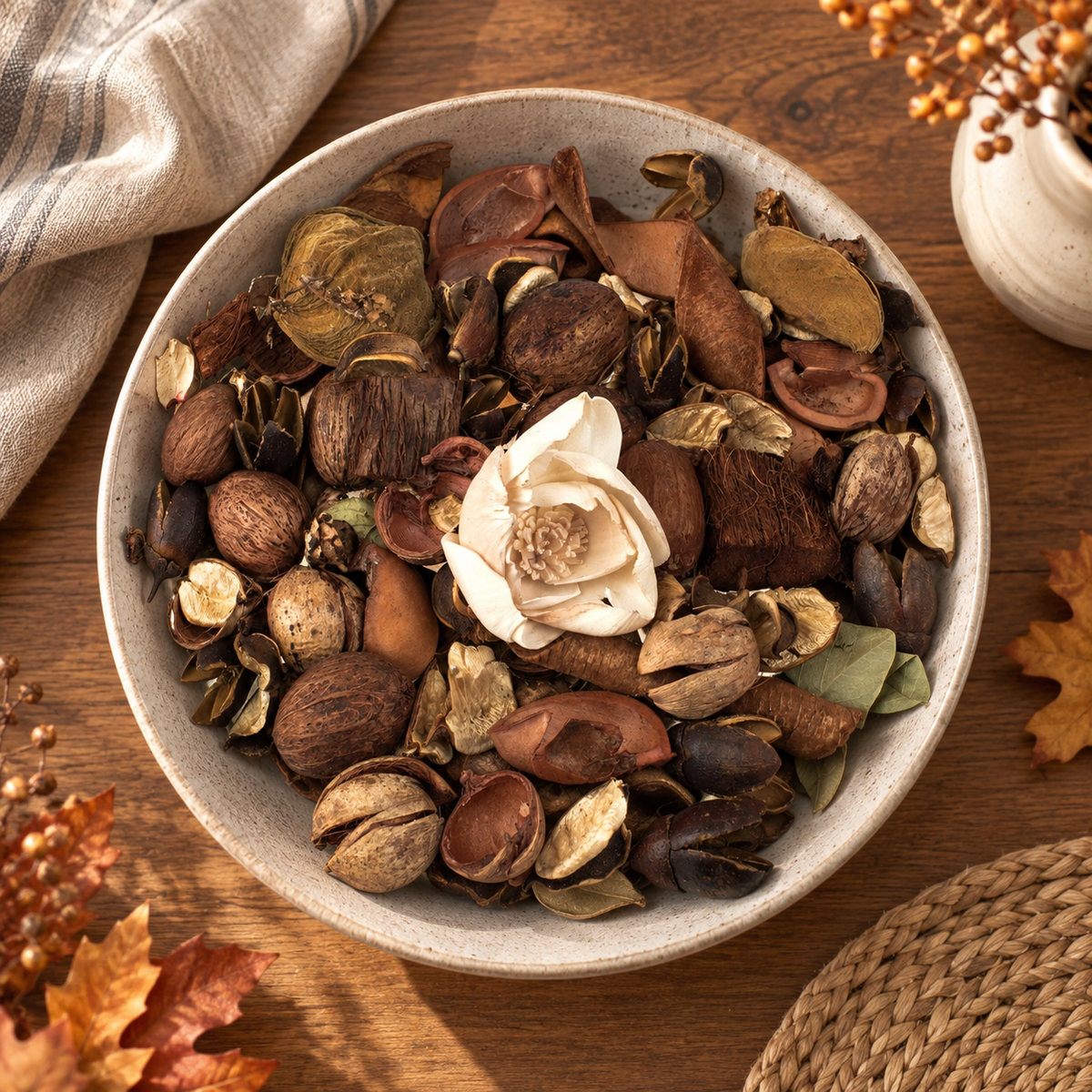 Potpourri Cu Mosc Alb Si Flori In Tonuri Naturale, 90 G - in folosinta 1 - Shopiens
