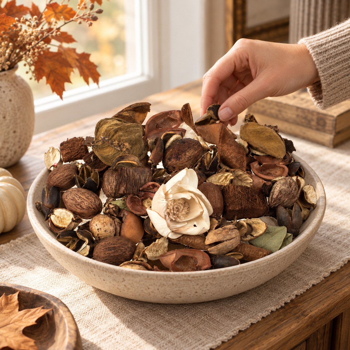 Potpourri Cu Mosc Alb Si Flori In Tonuri Naturale, 90 G - in folosinta 2 - Shopiens