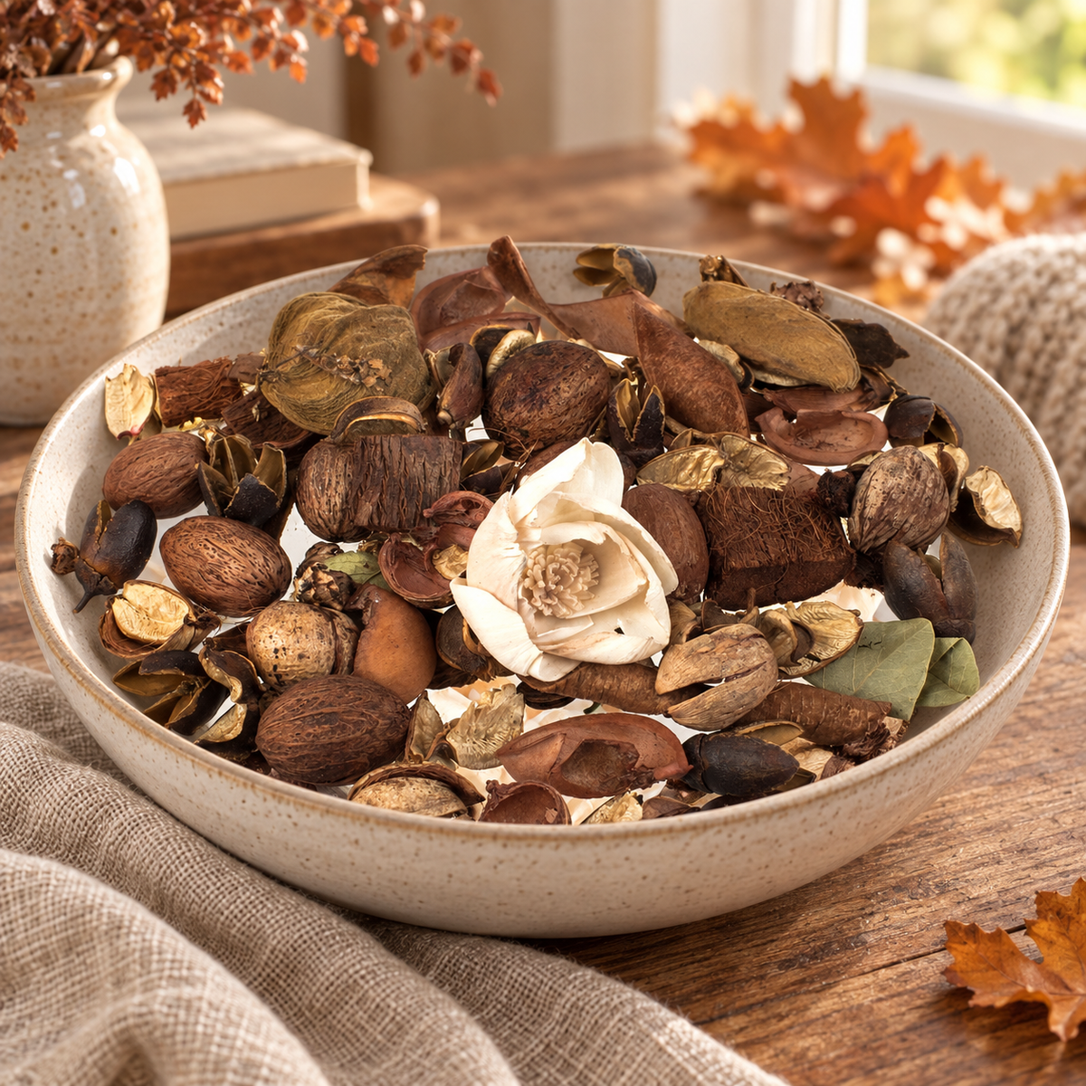 Potpourri Cu Mosc Alb Si Flori In Tonuri Naturale, 90 G - lifestyle principala - Shopiens