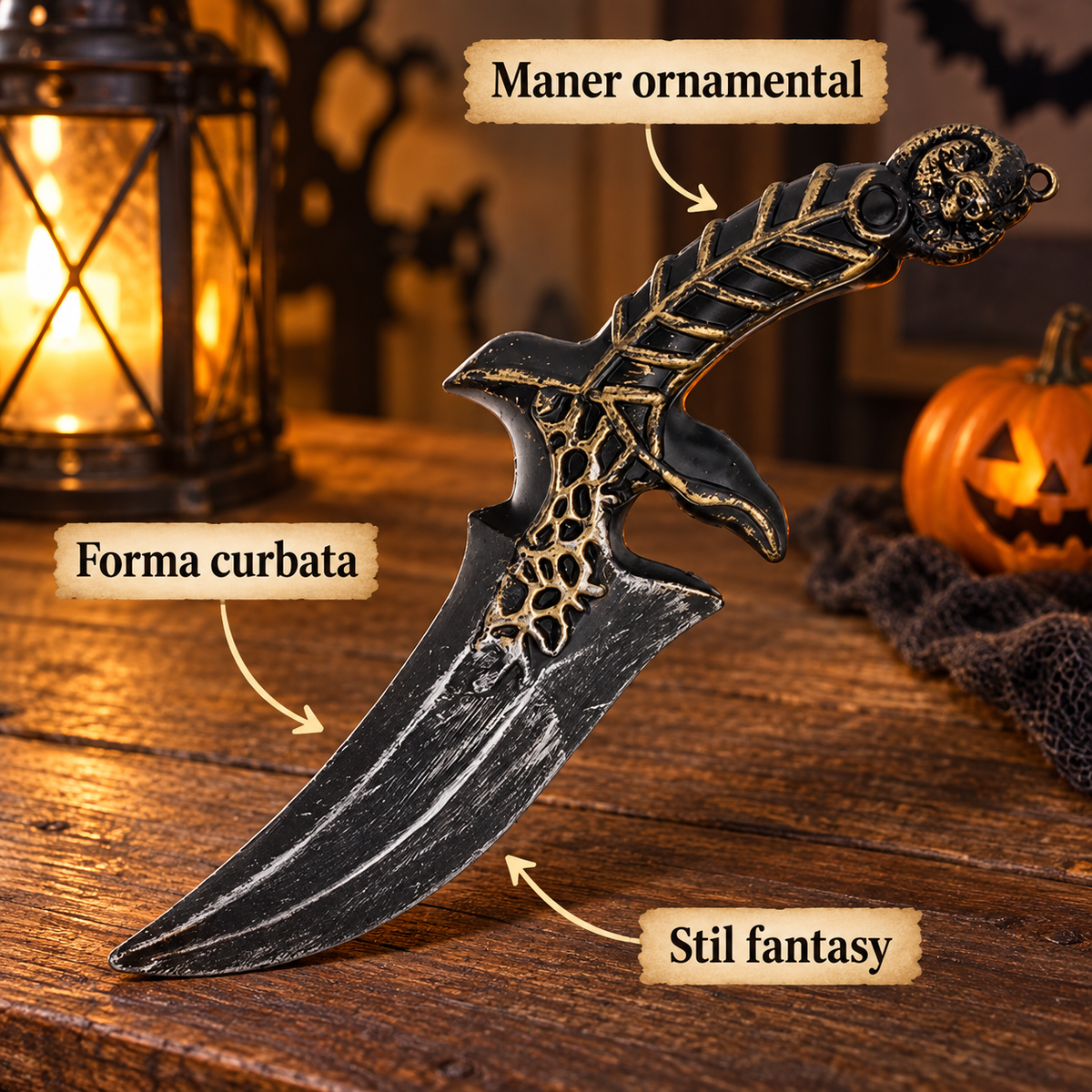 Pumnal Fantasy Din Plastic Pentru Deghizare, 33 Cm - avantaje - Shopiens