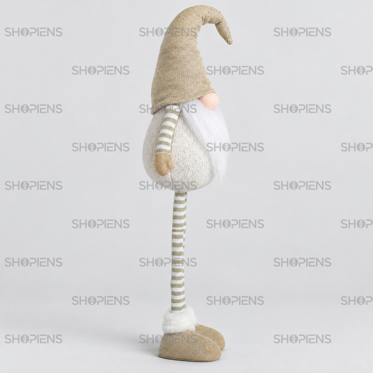 Gnom extensibil ecru cu detalii aurii, 50–70 cm