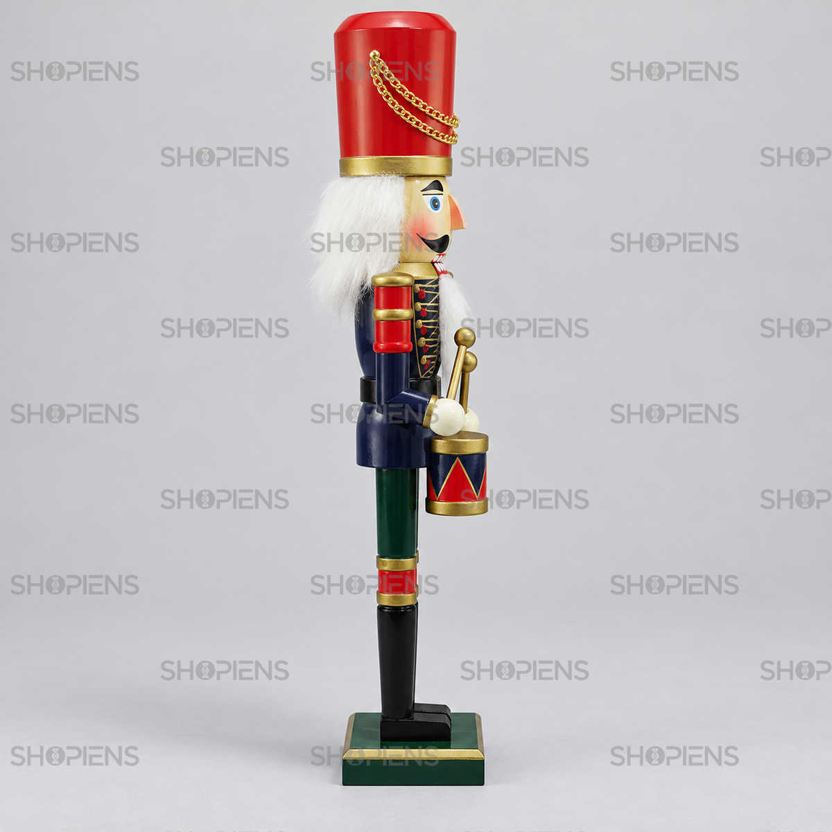 Soldățel toboșar roșu și albastru, 38 cm