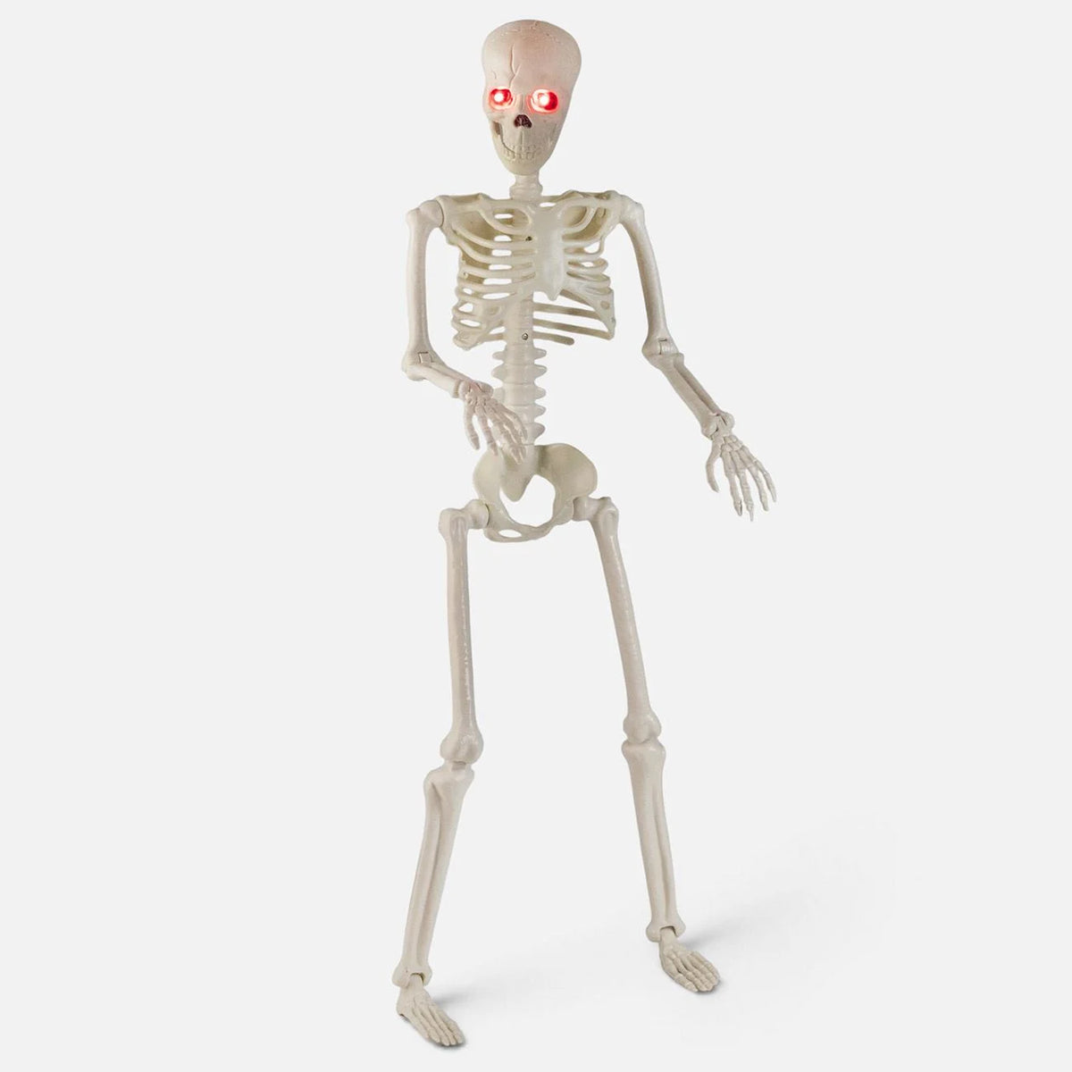 Schelet Articulat Cu Ochi Rosii LED Pentru Halloween, 90 Cm - Shopiens