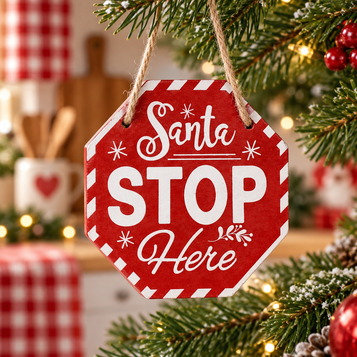 Semn Santa Stop Here - lifestyle principala - Shopiens