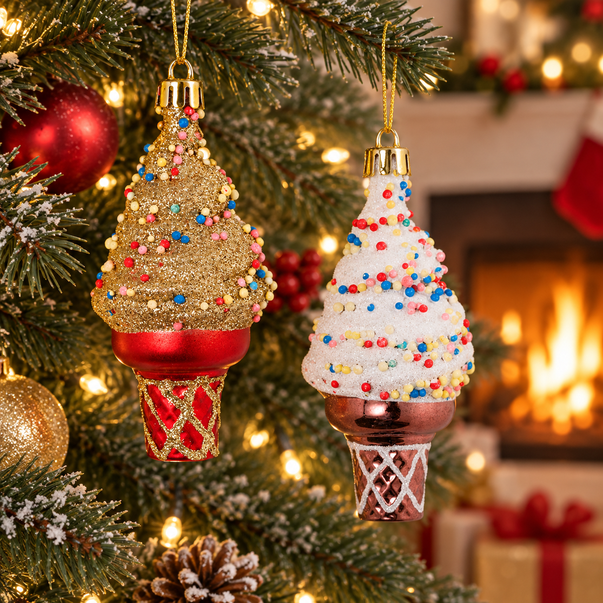 Set 2 Ornamente Inghetata Pentru Brad, 11 Cm - in folosinta 1 - Shopiens