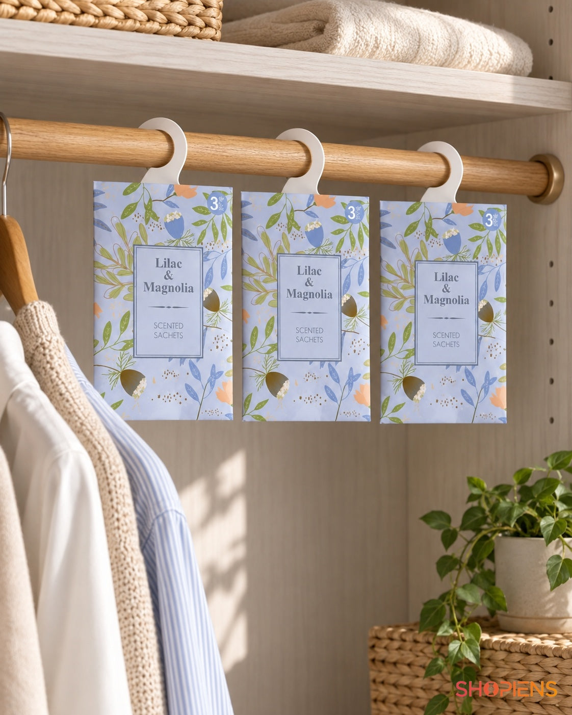 Set 3 pliculețe cu liliac și magnolie – utilizare în dormitor – Shopiens