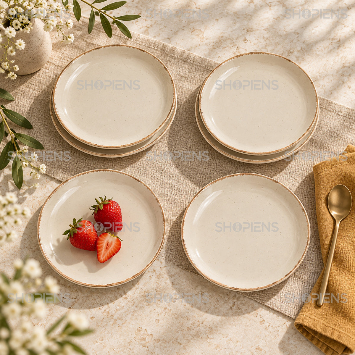 Set de 6 farfurii pentru fructe, 15 cm