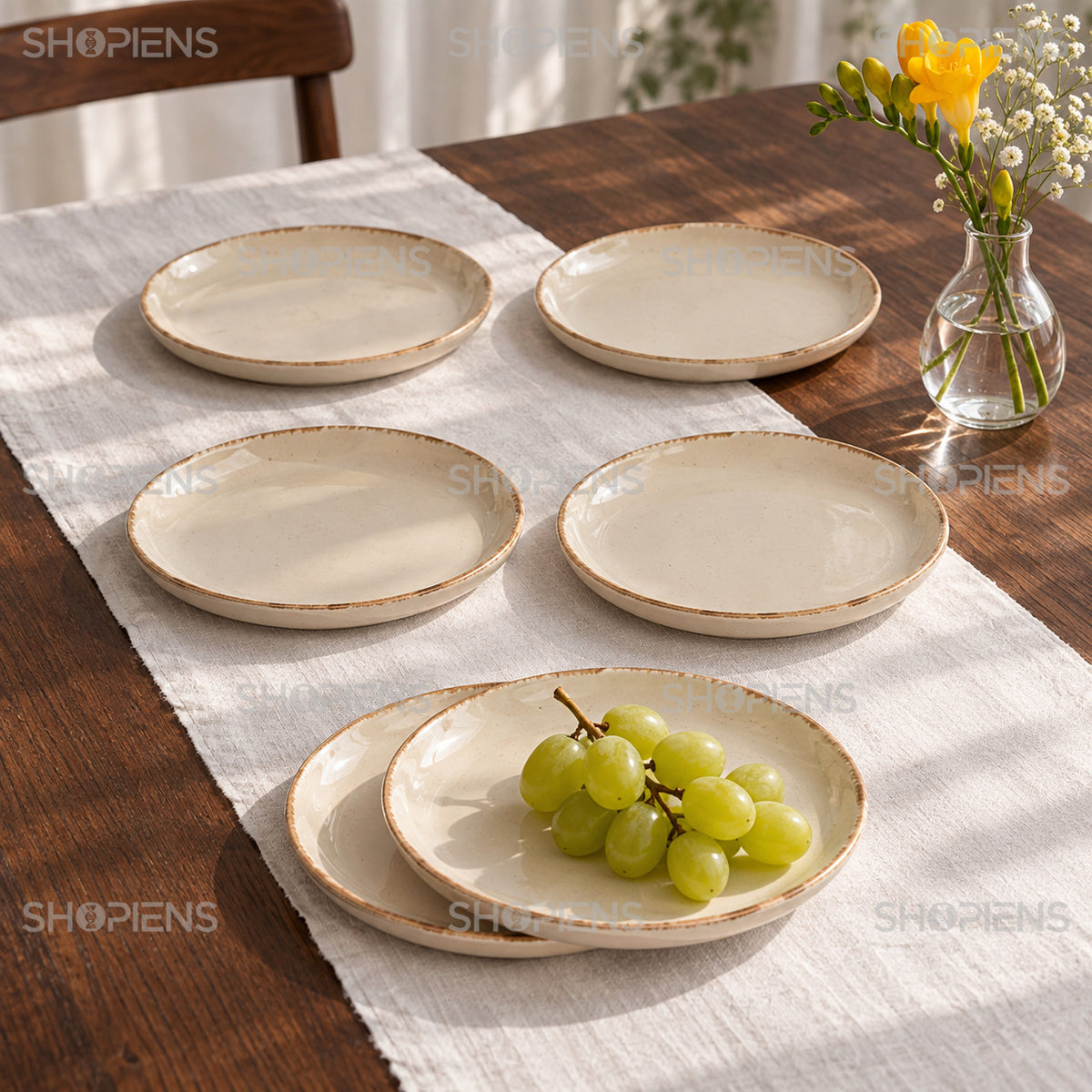 Set de 6 farfurii pentru fructe, 15 cm