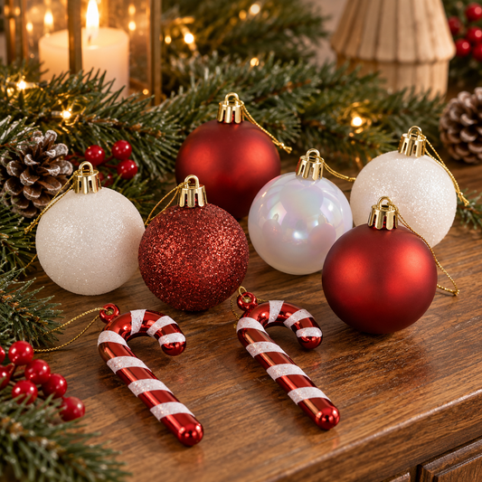 Set 8 Ornamente Candy, Globuri Si Bastonase - lifestyle principala - Shopiens