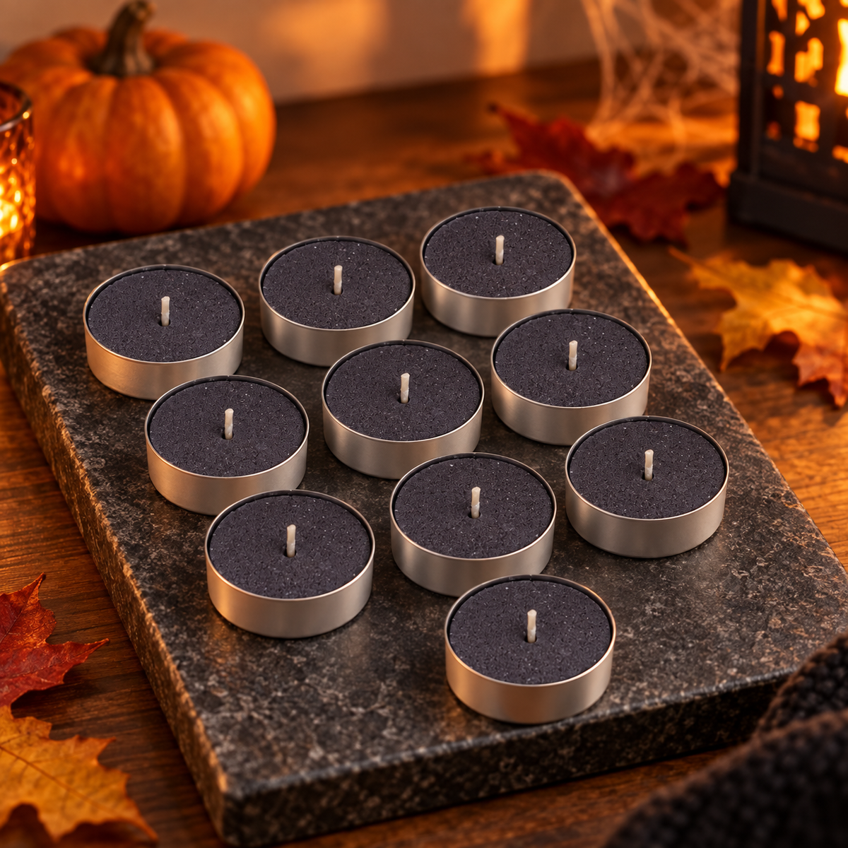 Set De 10 Lumanari Pastila Negre Cu Aroma De Chihlimbar - Shopiens