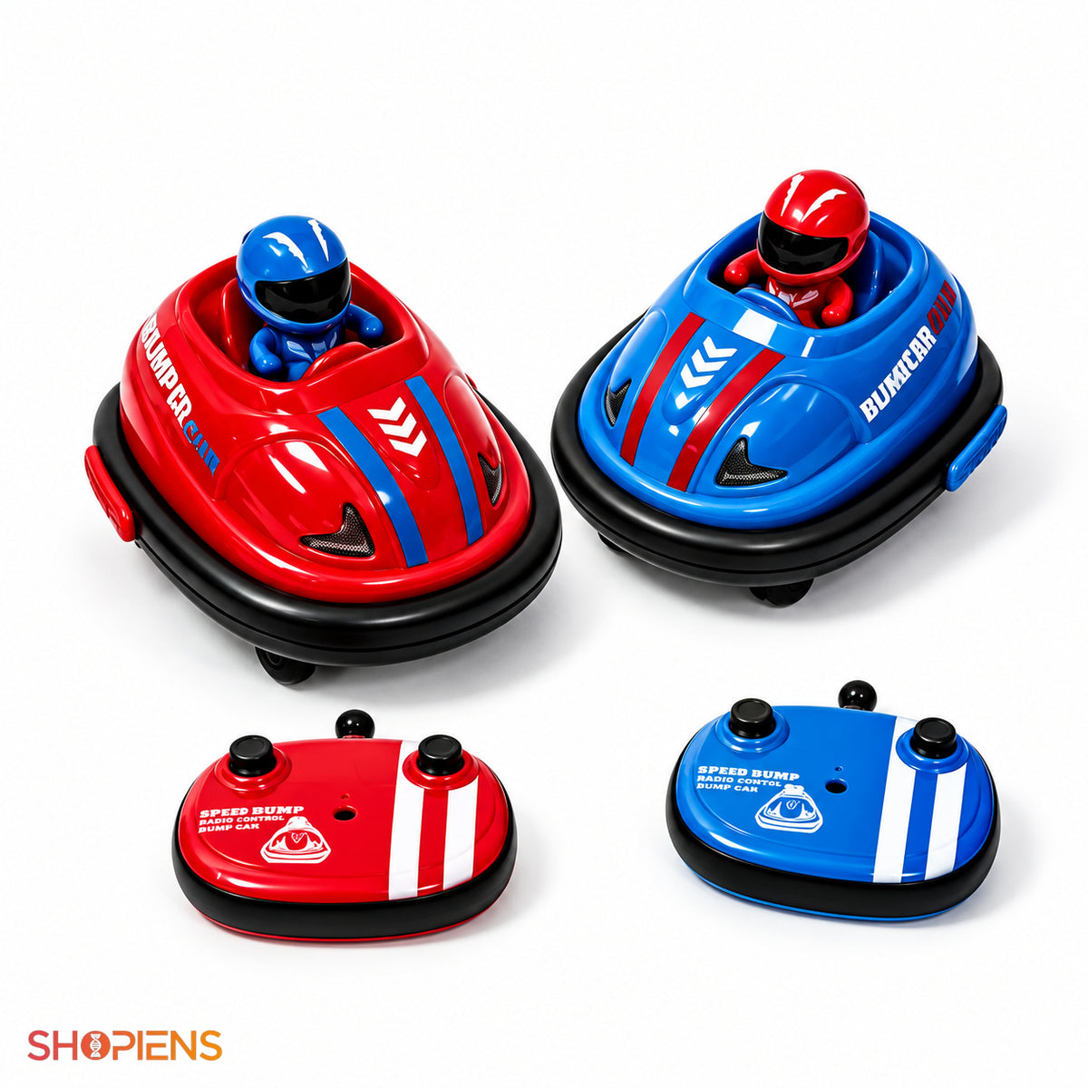 Set de 2 mașinuțe cu telecomandă, lumini și sunete | Shopiens