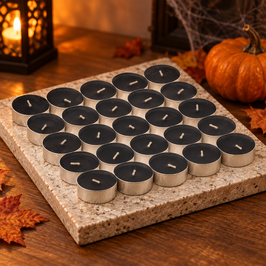 Set De 25 Lumanari Pastila Negre Cu Aroma De Argan - Shopiens