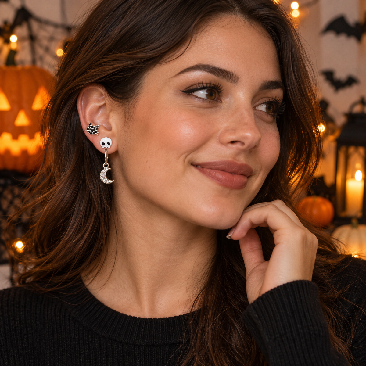 Set De 8 Perechi De Cercei Cu Simboluri Halloween - in folosinta 1 - Shopiens