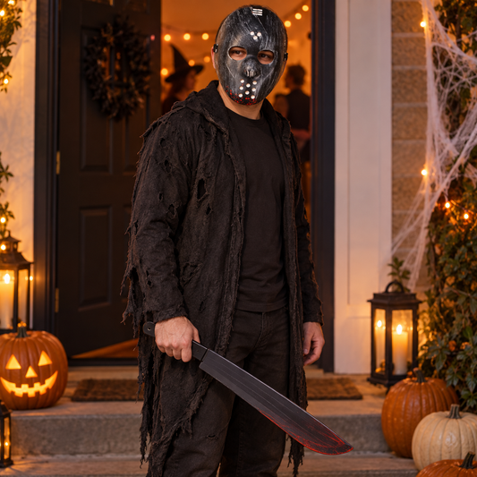 Set Horror Cu Masca Si Cutit Decorativ, Halloween - in folosinta 1 - Shopiens