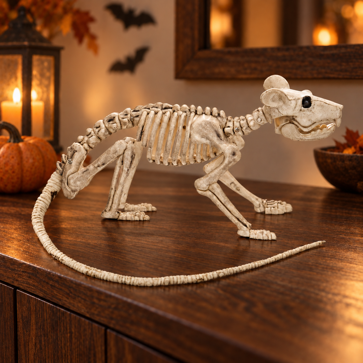 Soarece Schelet Pentru Aranjamente Halloween, 20 Cm - Shopiens