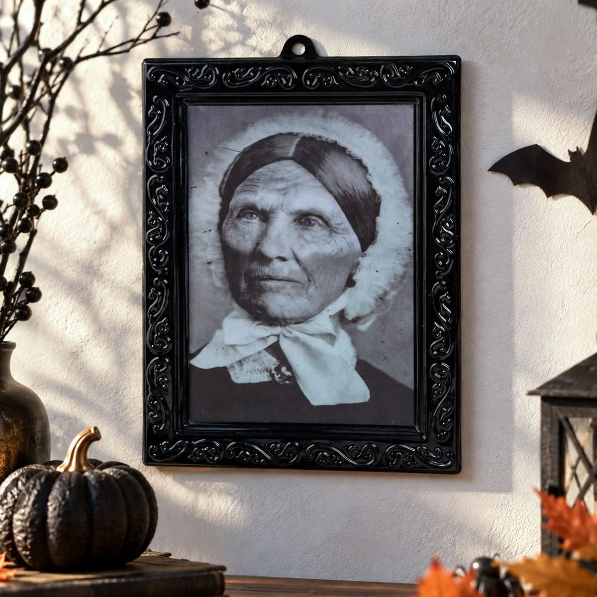 Tablou Halloween Cu Portret Care Se Transforma In Craniu, 22 X 28 Cm