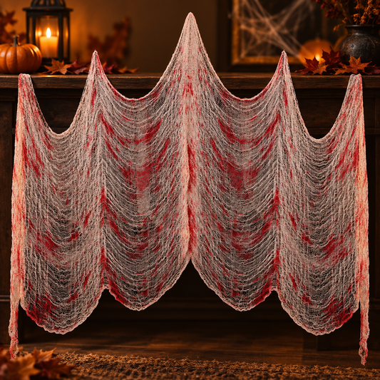 Tifon Cu Efect De Sange Pentru Decor Halloween, 76 X 185 Cm - Shopiens