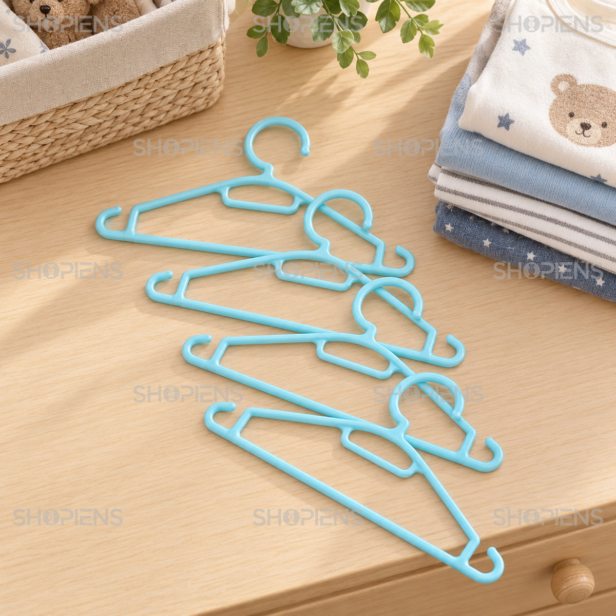 Set de 5 umerașe bleu pentru copii