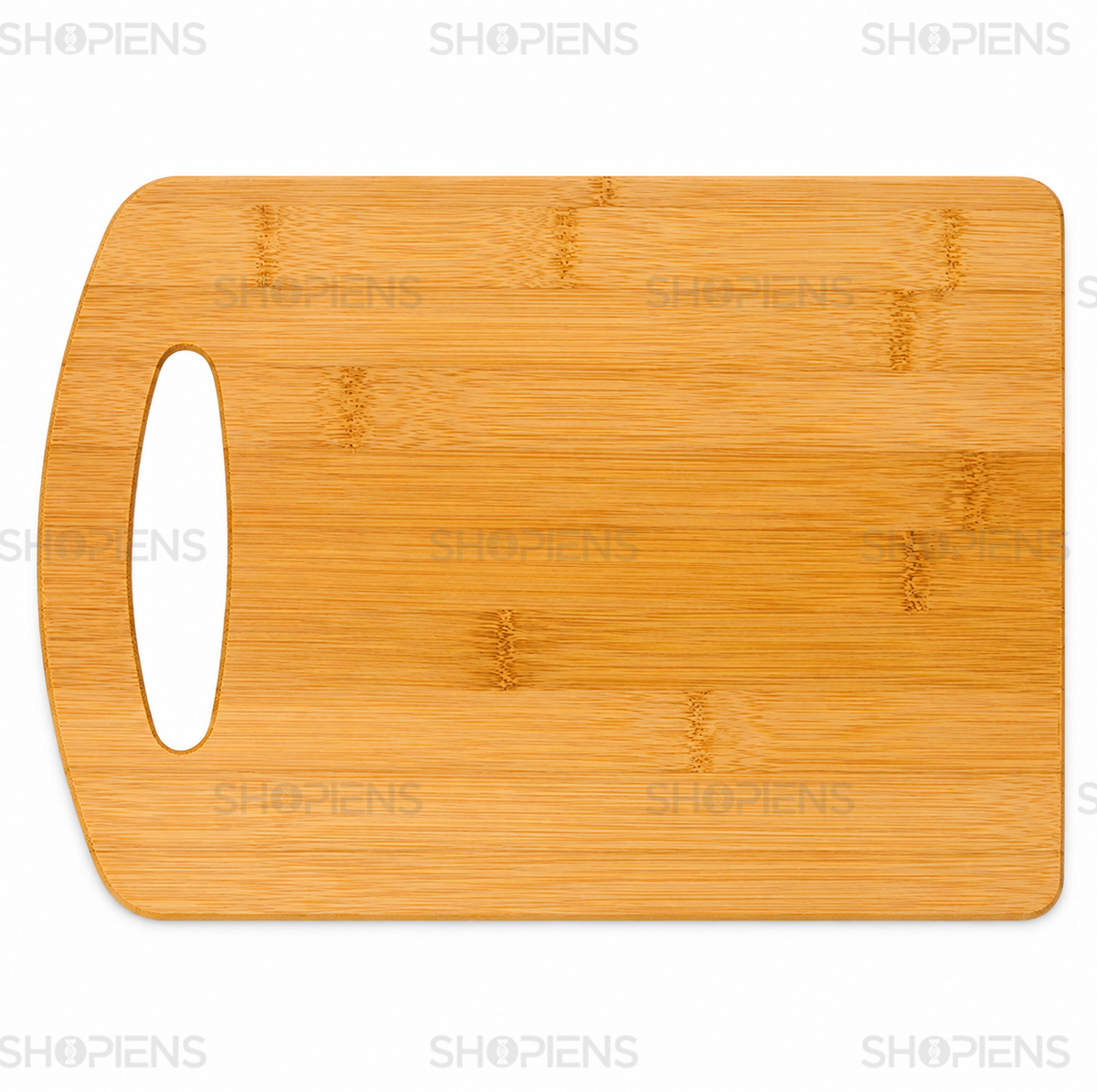 Tocator din bambus cu maner, pentru bucatarie, 33cm x 24cm x 1cm