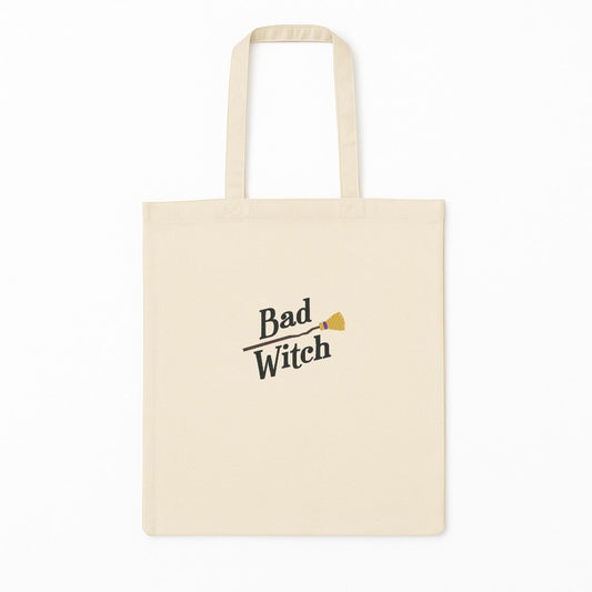 Tote Bag Brodat Bad Witch