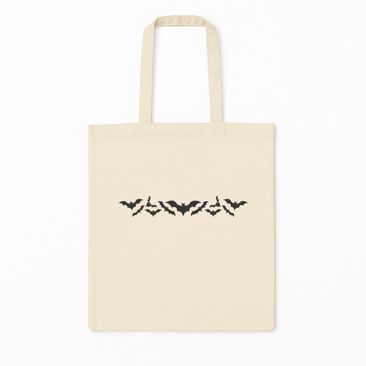 Tote Bag Brodat Halloween Lilieci Negri