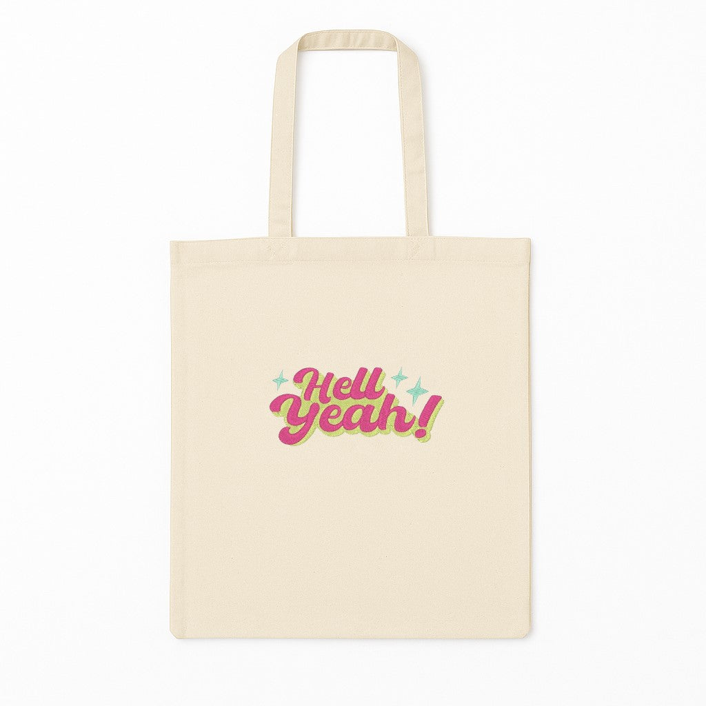 Tote Bag Brodat Hell Yeah