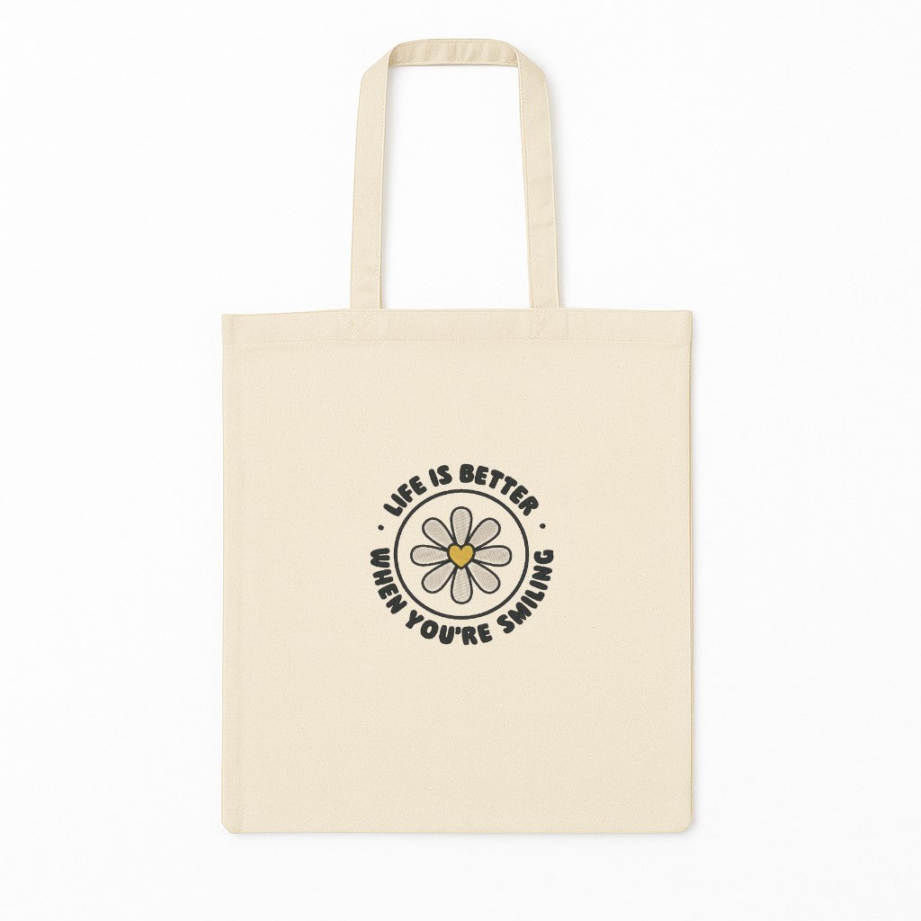 Tote Bag Brodat Do What Makes You Happy