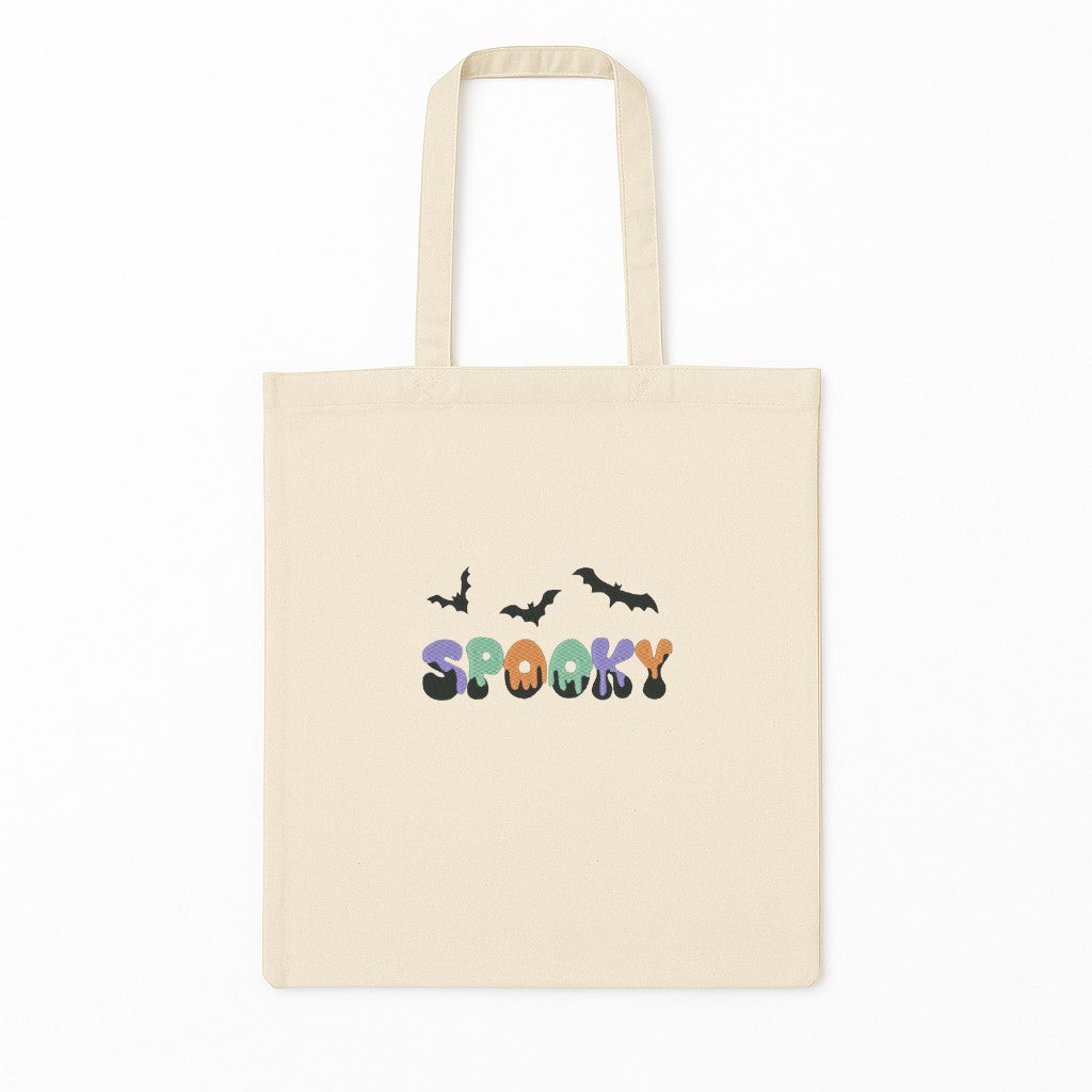 Tote Bag Brodat Spooky Cu Lilieci