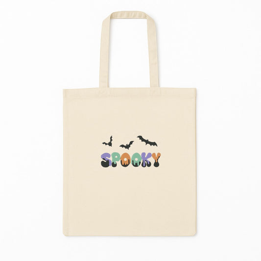 Tote Bag Brodat Spooky Cu Lilieci