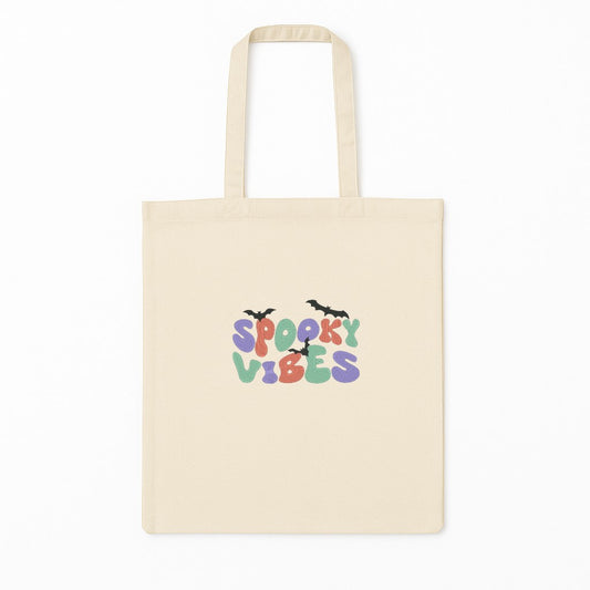 Tote Bag Brodat Spooky Vibes
