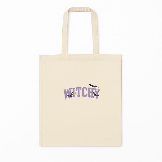 Tote Bag Brodat Witchy
